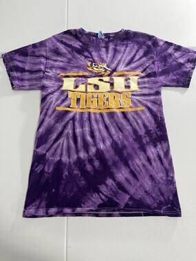 LSU Tigers NCAA Vintage Tye Dye Shirt Men's S
